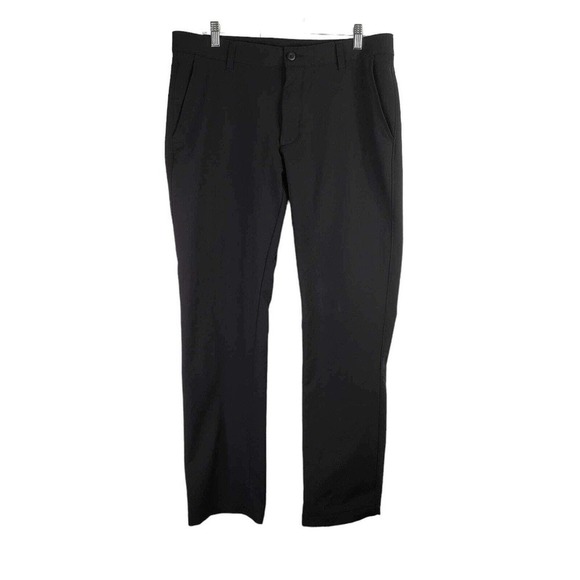 Under Armour UA Golf Pants Men's Straight Leg Chino Black Size 36x32 Performance - Picture 2 of 9